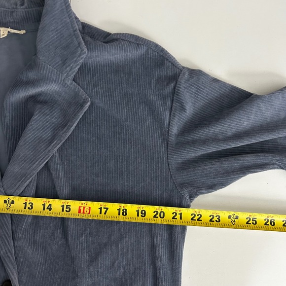 Madewell Knit Corduroy Redford Blazer Blue Neutral Minimalist Size M - Picture 10 of 12